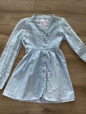 Guess Light Blue Sequin-Embellished Denim dress girls size medium 10/12
